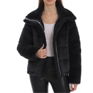 Avec Les Filles Faux Fur Puffer Jacket SMALL